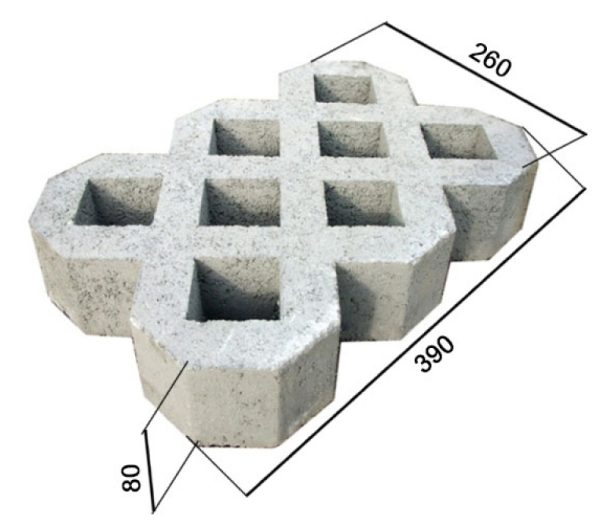 Gạch trồng cỏ 8 lỗ nhám